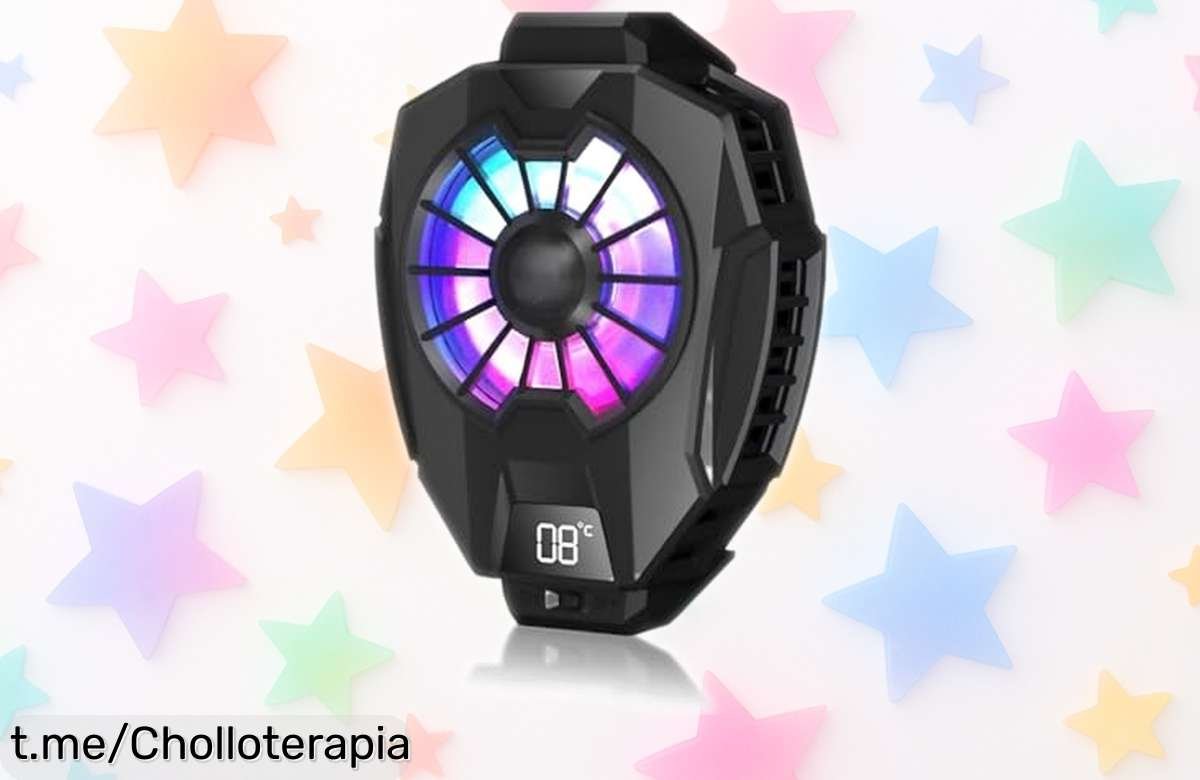 Enfriador de teléfono celular con ventilador RGB y pantalla digital: aprovecha este ofertón limitado para evitar el sobrecalentamiento y disfrutar del alivio inmediato.