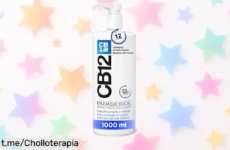 Enjuague bucal CB12 para mal aliento 12 horas, precio rebajado y sabor menta fresco; aprovecha este super chollo y sonríe sin miedo ¡No te lo pierdas!