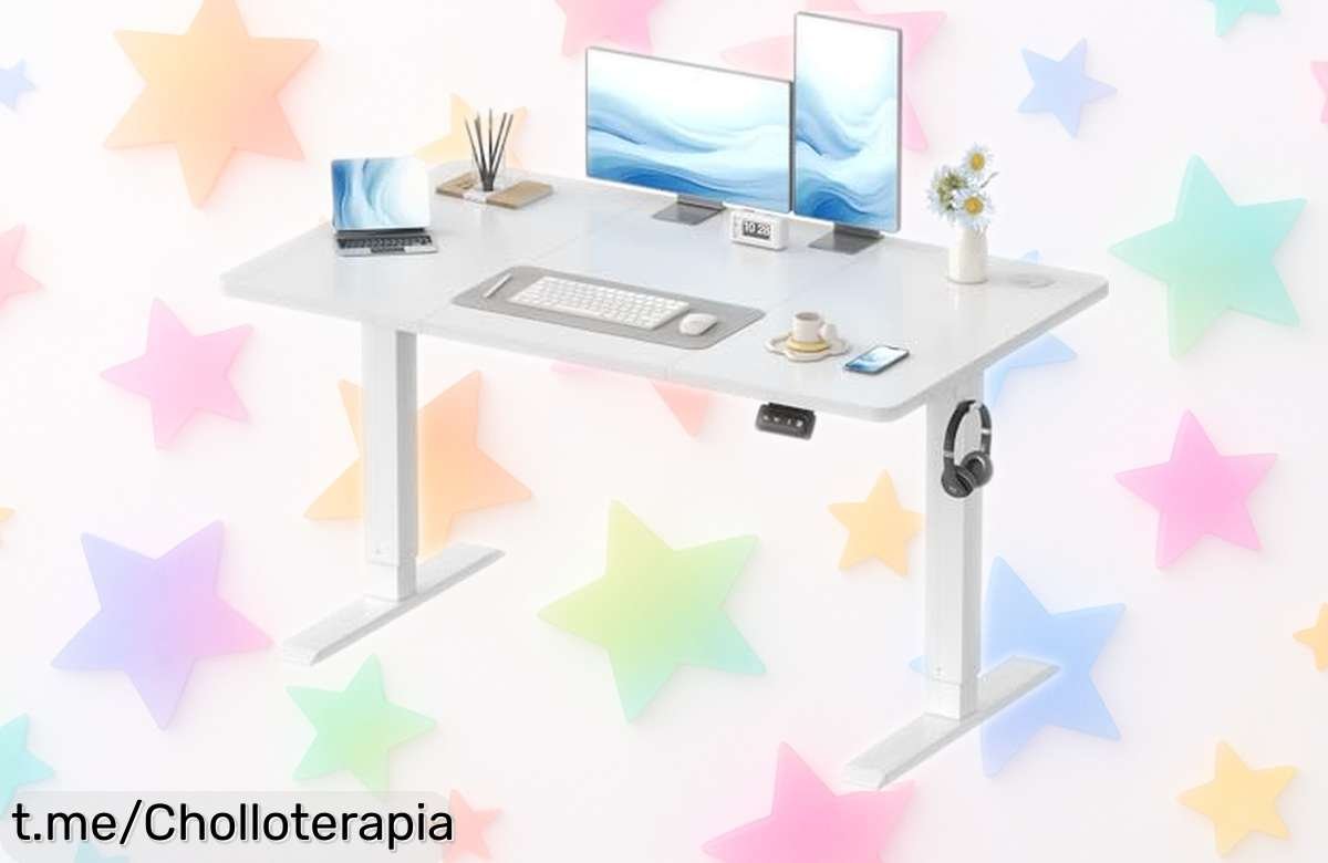 Escritorio regulable eléctrico Devoko 120×60 cm a precio rebajadísimo, crea tu espacio de trabajo ideal y disfruta cada momento eligiendo lo mejor para ti. ¡Date prisa!