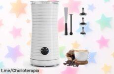 Espumador de leche eléctrico Morpilot 4 en 1: consigue espuma perfecta en solo 2 minutos y no te pierdas este super chollo que hará brillar tu café, ¡apresúrate!