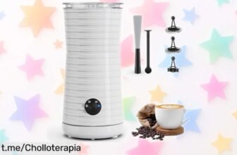 Espumador de leche eléctrico Morpilot 4 en 1: consigue espuma perfecta en solo 2 minutos y no te pierdas este super chollo que hará brillar tu café, ¡apresúrate!