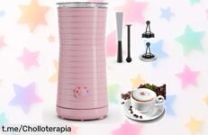 Espumador de leche eléctrico Morpilot 4 en 1, ¡preciosísimo para disfrutar cafés como los del bar! Aprovecha esta oferta y sorprende a tus seres queridos con un toque especial.