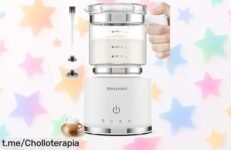 Espumador de leche eléctrico Morpilot 4 en 1, ¡rebajado a un precio loco! Da un toque barista a tus mañanas y disfruta cada sorbo con una sonrisa. No te lo pierdas, es el momento de brillar.