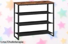 Estantería para zapatos de 4 niveles que te ayudará a poner orden en tu armario caótico, ¡ofertón y fácil de montar! No dejes pasar esta oportunidad única.