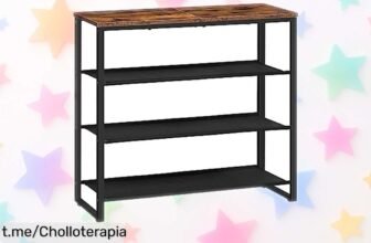 Estantería para zapatos de 4 niveles que te ayudará a poner orden en tu armario caótico, ¡ofertón y fácil de montar! No dejes pasar esta oportunidad única.