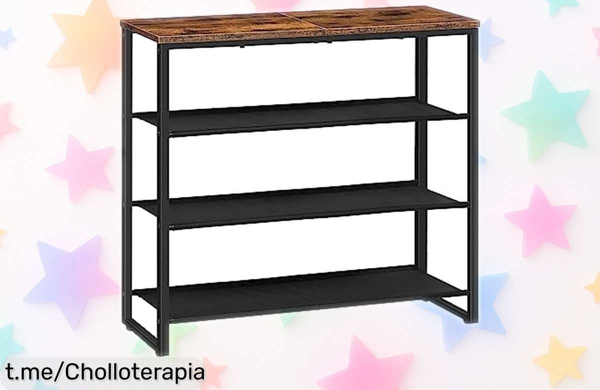 Estantería para zapatos de 4 niveles que te ayudará a poner orden en tu armario caótico, ¡ofertón y fácil de montar! No dejes pasar esta oportunidad única.