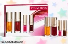 Estuche Lip Comfort Oil Duo de Clarins a precio loco: ¡Hidrata y brilla tus labios diariamente! Aprovecha esta oferta limitada que hará sonreír tu rostro.