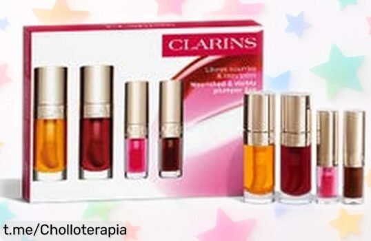 Estuche Lip Comfort Oil Duo de Clarins a precio loco: ¡Hidrata y brilla tus labios diariamente! Aprovecha esta oferta limitada que hará sonreír tu rostro.