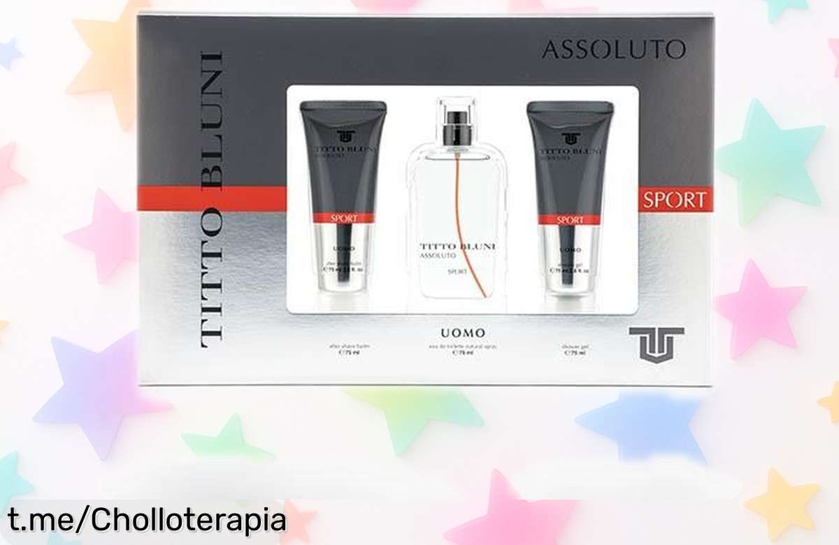 Estuche de colonia Titto Bluni Assoluto Sport 75ml a un precio rebajado; atrévete al frescor que todos admiran, ¡no te pierdas este super chollo antes de que se agote!