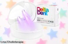 Estuche limpiador de alineadores UVC: ¡Limpieza en 3 minutos y bacterias fuera! Aprovecha este precio rebajado, cuida tu sonrisa sin complicaciones.¡No esperes más por tu salud dental!