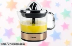 Exprimidor eléctrico Bestron rapidísimo para zumos de cítricos frescos; ¡elige el chollo que transformará tus desayunos en un festín energético!