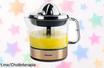 Exprimidor eléctrico Bestron rapidísimo para zumos de cítricos frescos; ¡elige el chollo que transformará tus desayunos en un festín energético!