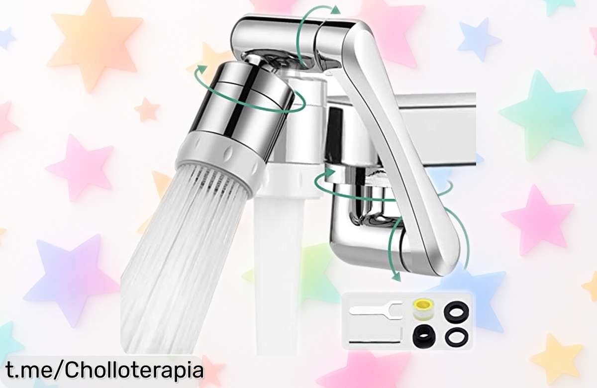 Extensor de grifo Dunsoo 1440° con giro total: aprovecha este ofertón y transforma tu cocina o baño en un espacio súper práctico ¡No dejes pasar esta oportunidad única!