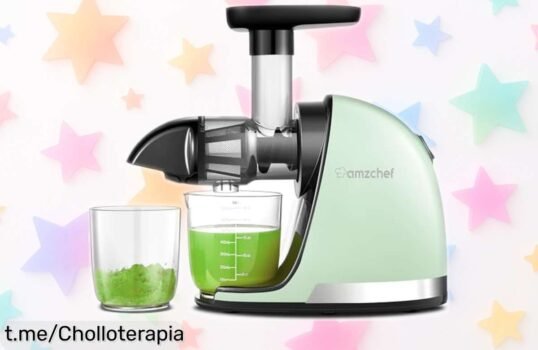 Extractor de zumos y verduras AMZCHEF con prensado en frío a precio rebajado ¡Saca el máximo jugo y disfruta del sabor natural, aprovecha este ofertón antes que se agote!