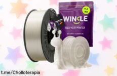 Filamento PLA HD transparente WINKLE para impresoras 3D a precio de ganga, ¡aprovecha este super chollo y da vida a tus sueños creativos antes que se agote!