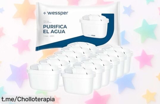Filtro de agua Wessper con carbón activo: 12 piezas para disfrutar de agua pura y fresca a un precio rebajado. ¡Aprovecha ahora esta oferta irresistible antes que se agote!
