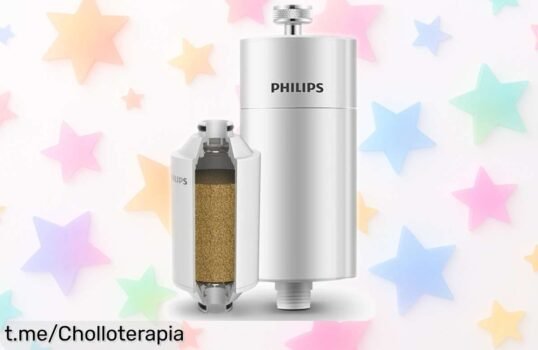 Filtro de ducha Philips Water con cartucho extra a precio rebajado, protege tu piel y cabello con agua limpia en solo 2 minutos. ¡No te quedes sin el tuyo!