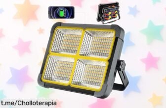 Foco LED recargable con batería de 12.000mAh, el ofertón ideal para camping y pesca que no encontrarás todos los días; ¡engancha tu luz y vive la aventura ahora mismo!