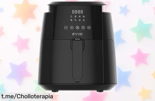 Freidora sin aceite EVVO Tasty Fryer 8L alucinante y rebajada, cocina sano y crujiente como nunca. ¡No dejes pasar este chollo que se agota rápido!