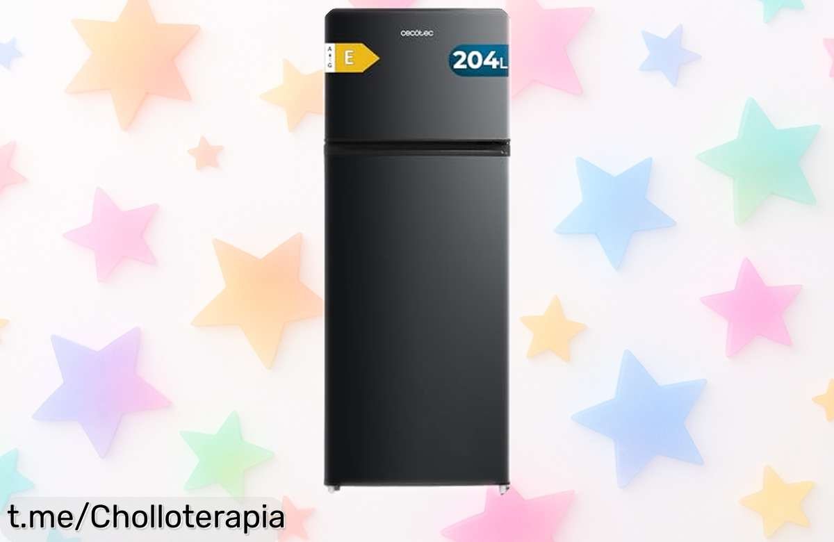 Frigorífico combi compacto Cecotec Bolero CoolMarket 2D recién rebajado, ¡luz LED y espacio extra para tu comida! No dejes pasar esta oportunidad que vuela.