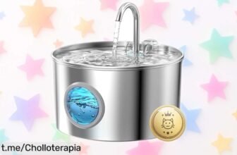 Fuente para gatos de acero inoxidable silenciosa y resistente, ¡rebaja increíble! Sorprende a tu felino con este chollo que te hará disfrutar cada gota. ¡Hazlo ahora antes de que se agote!