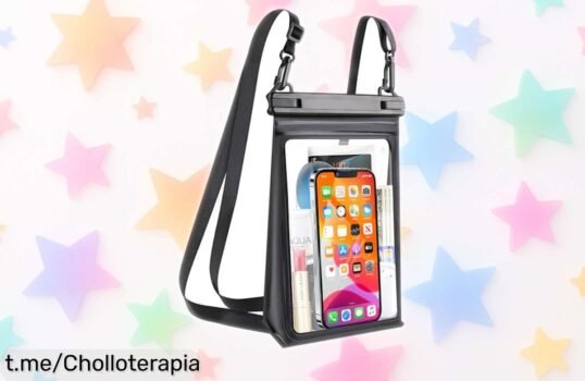 Funda impermeable para móvil MR.LUYU con doble sellado y flotador, ¡rebajadísima por tiempo limitado! No dejes escapar este super chollo y vive tus aventuras sin preocupaciones.