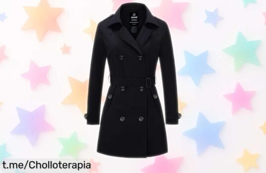 Gabardina impermeable Wantdo con doble botonadura y cinturón a precio rebajado: siente la seguridad y el estilo que mereces ¡No dejes pasar este super chollo!