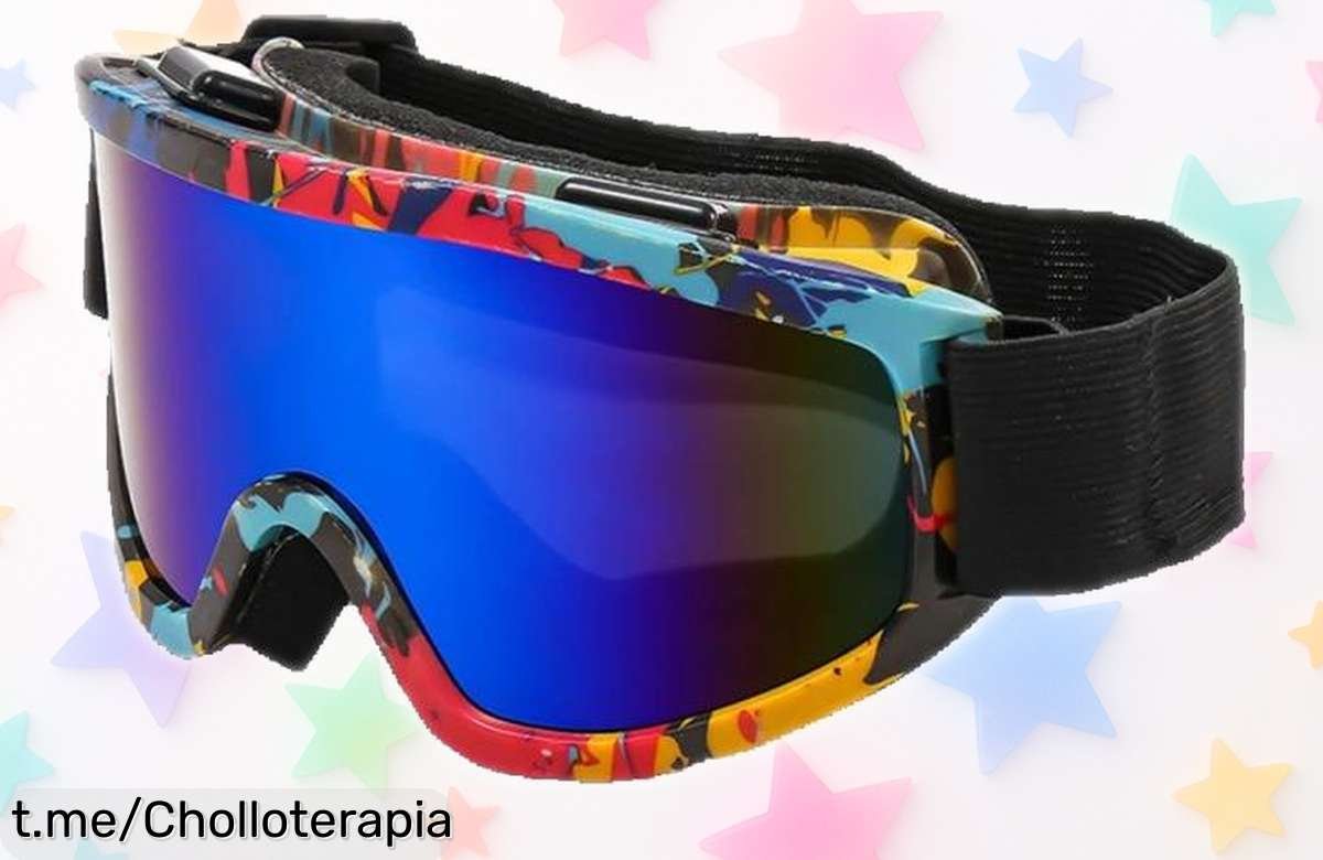 Gafas de esquí BIT con marco grande y lente colorida, aprovecha el descuentazo y disfruta tus aventuras al aire libre antes que se acabe esta oportunidad única.