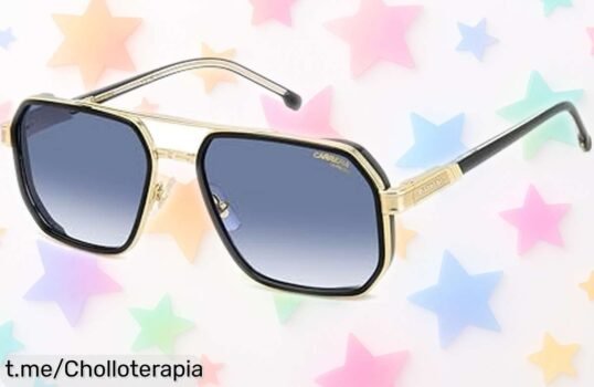Gafas de sol Carrera 1069/S Black Gold Blue Shaded a un precio rebajado en un super chollo que no te podrás creer ¡Hazte con ellas y brilla todos los días!