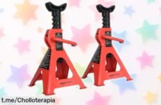Gatos estabilizadores Amazon Basics de acero para 3 toneladas, ahora a un precio loco; asegura tu coche y trabaja con tranquilidad, ¡aprovecha este super chollo antes que se acabe!