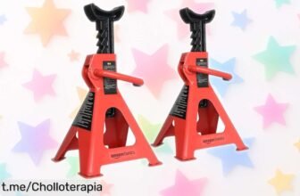 Gatos estabilizadores Amazon Basics de acero para 3 toneladas, ahora a un precio loco; asegura tu coche y trabaja con tranquilidad, ¡aprovecha este super chollo antes que se acabe!
