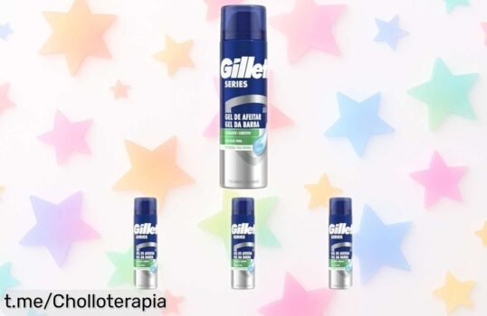 Gel de afeitado calmante Gillette Series con aloe vera en pack de 4 unidades a precio rebajado, ¡aprovecha este super chollo y cuida tu piel como se merece!