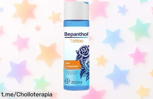 Gel limpiador e hidratante Bepanthol Tattoo de 200 ml a precio rebajado, cuida tu piel y da vida a tu tatuaje. ¡Aprovecha este super chollo antes que se agote!