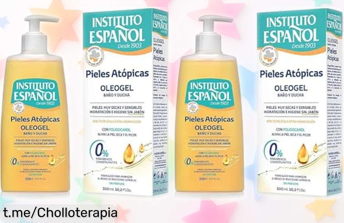 Gel oleo para pieles atópicas con vitamina E, pack de 2: cuida tu piel sensible y aprovecha este precio rebajado increíble ¡Mímate ya antes de que se acabe este súper chollo!
