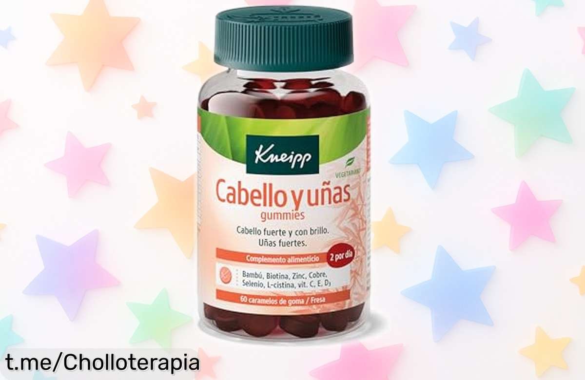 Gominolas Kneipp para fortalecer cabello y uñas a precio rebajado, ¡no dejes que vuelen! Lleva salud y belleza en 60 gominolas deliciosas de fresa antes que se acaben.