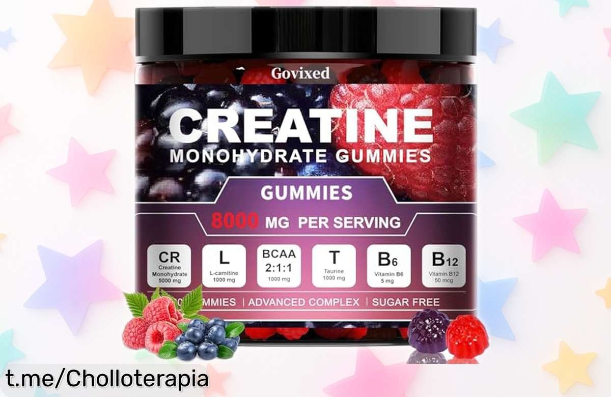 Gomitas de creatina monohidrato con BCAA, taurina y vitaminas: ¡ofertón explosivo para aumentar tu energía a un precio rebajado! Aprovecha 120 unidades antes que se agoten.