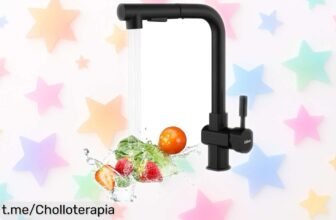 Grifo de cocina extraíble con giro 360°, un ofertón para darle vida a tu pila y dejar todo reluciente. ¡No te quedes sin el tuyo, es la oportunidad que esperabas!