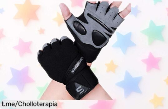 Guantes de gimnasio Sawans con soporte de muñeca, mejora tu agarre y entrena fuerte. ¡Aprovecha esta oferta rebajada y siente la fuerza en cada levantamiento!