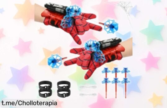 Guantes de lanzador Spider Man con máscara y dardos, un súper chollo para que los peques jueguen como héroes; ¡aprovecha este precio rebajado y crea recuerdos épicos en familia!