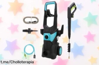 Hidrolimpiadora eléctrica azul ultra potente de 275 bares con 4 boquillas y manguera de 10 m, ¡precio rebajado irresistible para que limpies a fondo antes de que se agote!