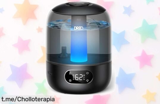Humidificador silencioso DreO 3L para bebés, con sensor de humedad y hasta 30h de niebla fría: ¡precio rebajado que hará feliz a tu peque en un sueño tranquilo!