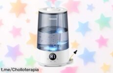 Humidificador silencioso Homvana 3.6L, el super chollo que mejorará las noches para ti y los peques; aprovecha su precio rebajado y respira tranquilo mientras sueñas.