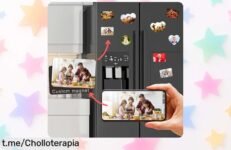 Imán de nevera personalizado con tu foto, un detalle único que ilumina tu espacio; ¡súper descuento por tiempo limitado! No te pierdas este ofertón y sorprende a los tuyos.