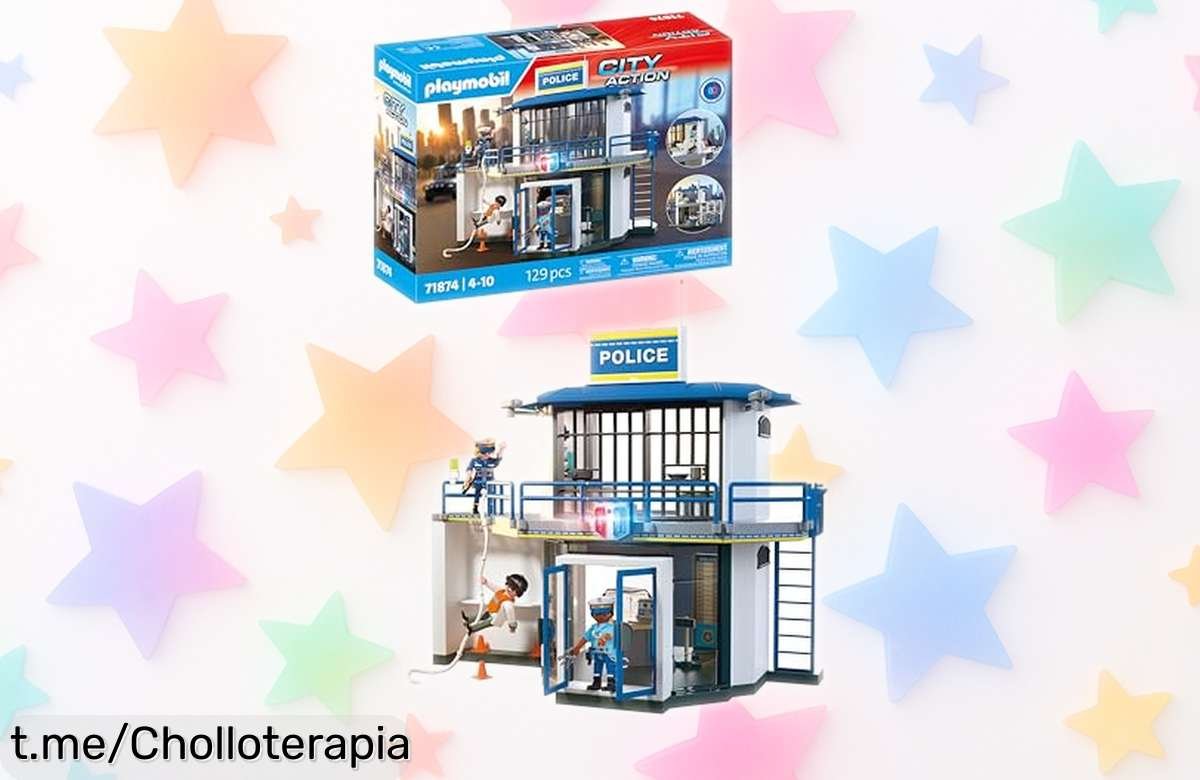 Impresionante Comisaría PLAYMOBIL Action Heroes con sala de investigación, rebajada y lista para desatar la imaginación de los peques ¡Haz que la aventura comience antes de que se acabe!