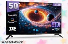 Impresionante Smart TV 50 pulgadas Led 4K con control por voz Hey Google, ahora a precio loco: no dejes pasar esta oportunidad y vive la emoción de tus pelis como nunca.