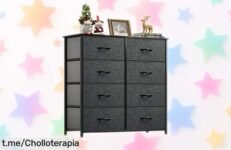 Impresionante cajonera de tela con estructura metálica y 8 cajones, ahora a un precio increíble para transformar tu espacio sin complicaciones. ¡No te quedes sin la tuya!