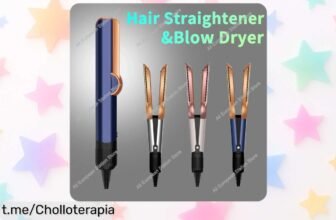 Impresionante plancha de pelo profesional 2 en 1 con secador y función de iones negativos, ¡un ofertón imperdible para brillar diario! Aprovecha esta rebaja antes que se esfume.