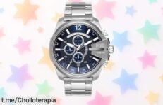 Impresionante reloj Diesel Mega Chief en azul y acero inoxidable, diseño que destaca y precio rebajado ¡No dejes que esta oportunidad se te escape!