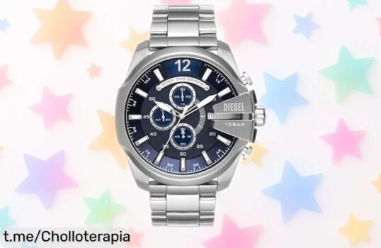 Impresionante reloj Diesel Mega Chief en azul y acero inoxidable, diseño que destaca y precio rebajado ¡No dejes que esta oportunidad se te escape!