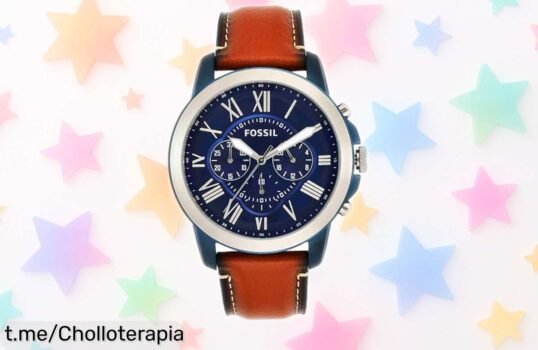 Impresionante reloj Grant de Fossil con diseño bicolor y esfera azul, ¡rebajado por tiempo limitado! No te quedes sin el tuyo y siéntete único cada día.